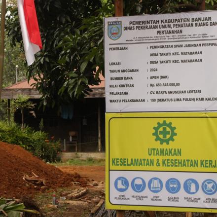 Pemerintah Desa Takuti Luncurkan Proyek Peningkatan Jaringan Perpipaan Air Bersih